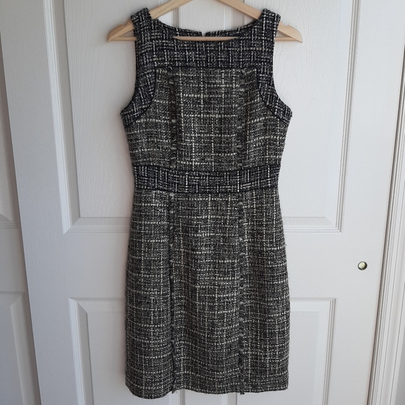 J. Crew Dresses & Skirts - J Crew Pepper Tweed Fringe Sheath Dress Size 4